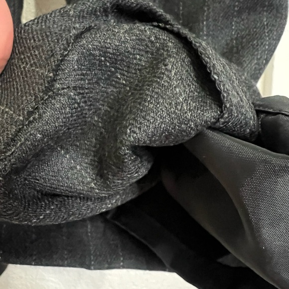 Vintage Harve Benard Charcoal Pinstripe Pants with Fringe - Picture 13 of 13